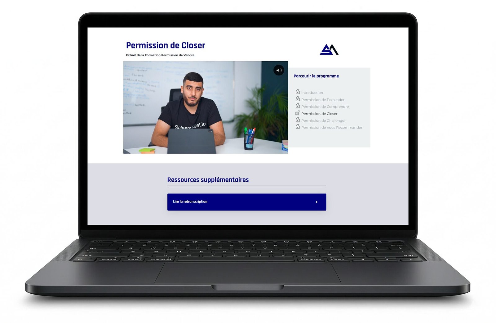 Mockup Ad et Landing Page Sales Mindset